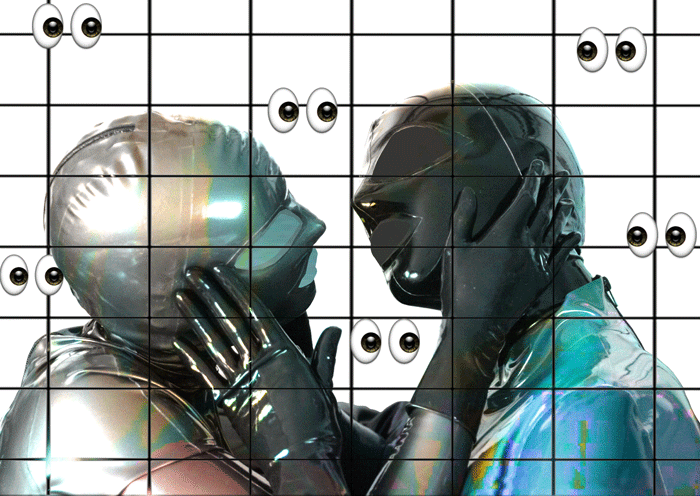 The Kiss, gif - digital collage, 2 frames, 2015